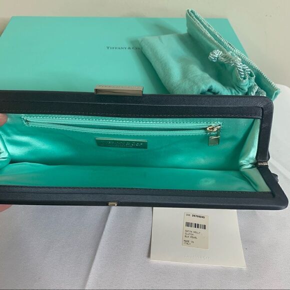 Tiffany & Co. Satin Holly Clutch - Black Pearl - Picture 7 of 10